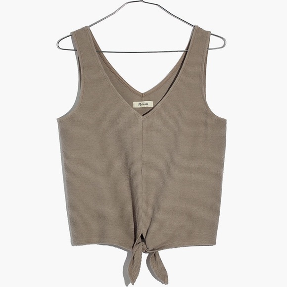 Madewell Tops - NWOT Madewell Textured Cozy Tank Top Tie Size XL